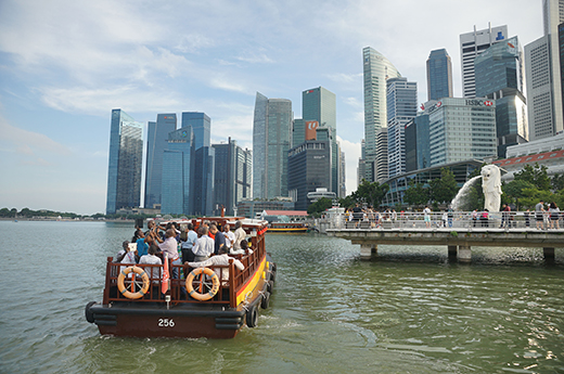 Participants on a learning journey at Singapore River